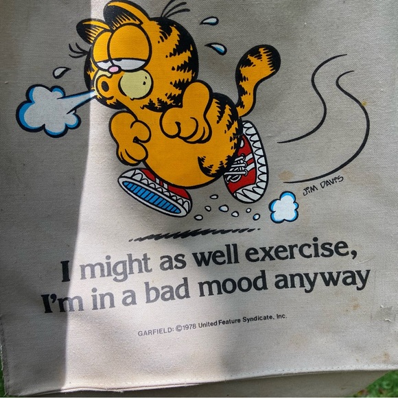 1970s Vintage Garfield Tote Bag - Picture 2 of 6